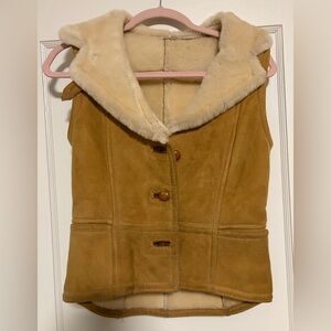 Vintage suede and shearling vest - fabulous condition